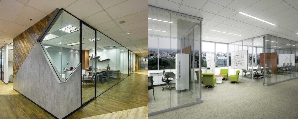 Glass partitions